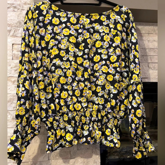 Anthropologie Azelhazel size Medium floral long sleeve top - Picture 1 of 8